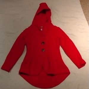 Red kids winter pea jacket